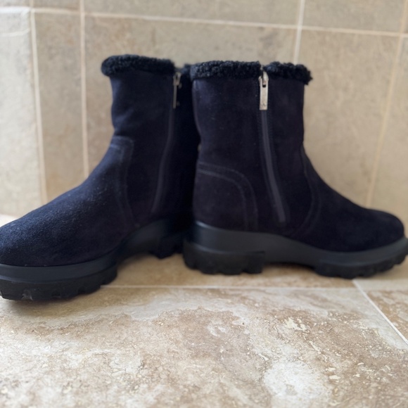 Aquatalia Kyla Suede Sherling Waterproof Boots - Picture 2 of 9